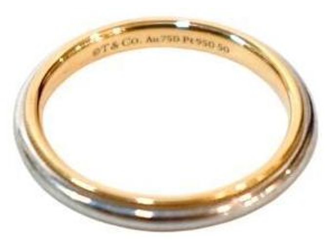 Tiffany & Co Milgrain-Ring aus Platin und Roségold - Ansicht 4