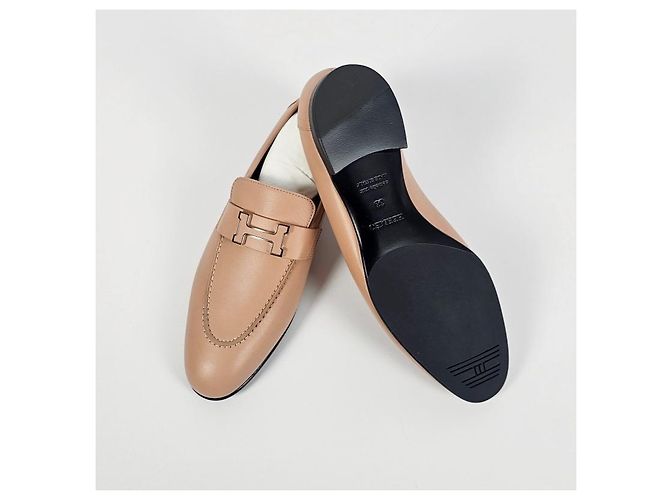 Hermès Mocassini da donna Beige Pellino Marrone - vista 11