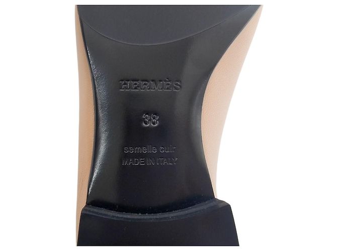 Hermès Mocassini da donna Beige Pellino Marrone - vista 13
