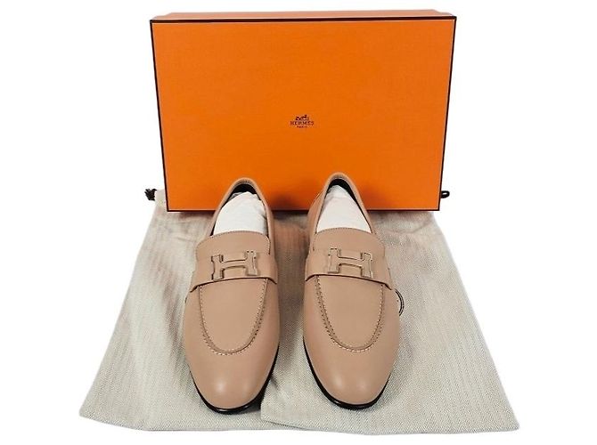 Hermès Mocassini da donna Beige Pellino Marrone - vista 14