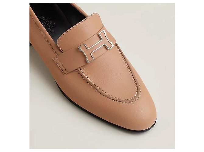 Hermès Mocassini da donna Beige Pellino Marrone - vista 6