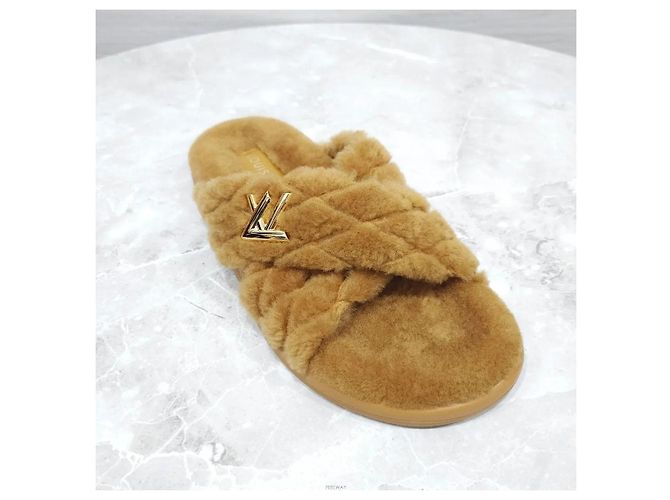 Louis Vuitton Pantofola Mule Bliss Comford Camel Marrone - vista 5