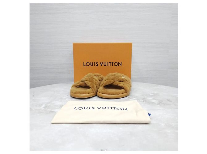 Louis Vuitton Pantofola Mule Bliss Comford Camel Marrone - vista 7