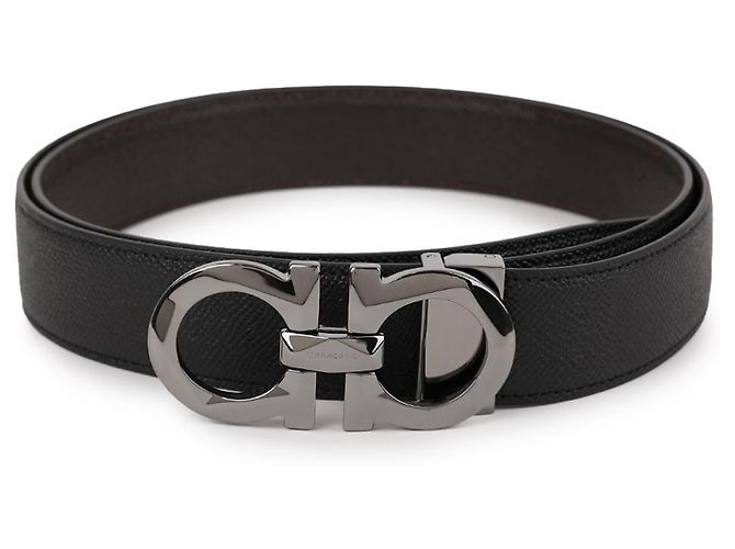 Salvatore Ferragamo Reversible Gancini Belt Black - view 3