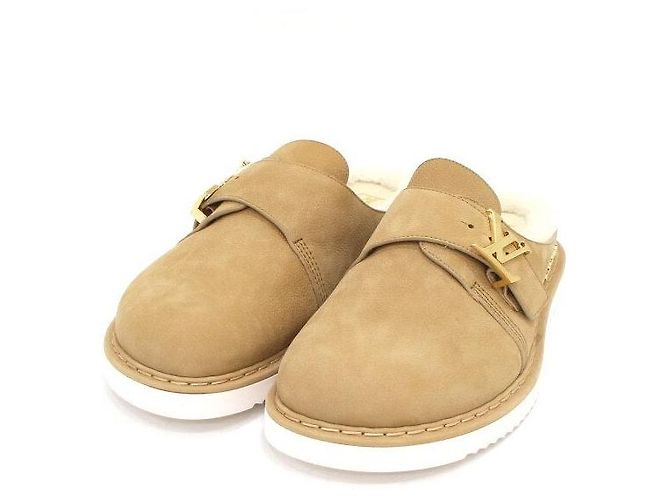 Louis Vuitton Mule Easy in shearling da donna Marrone - vista 3