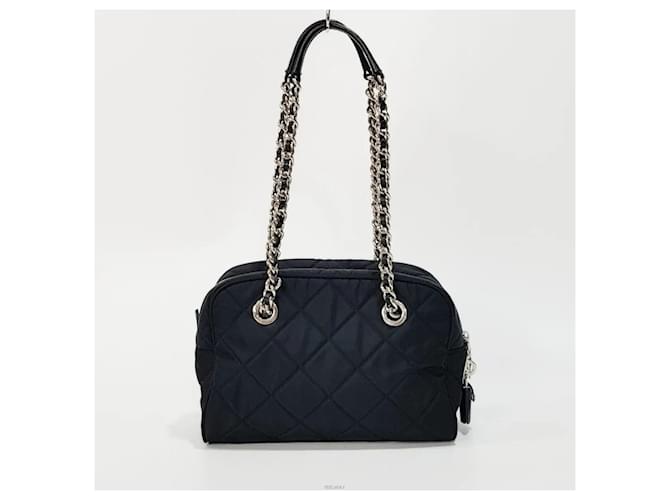 Prada Pocono Small Quilted Chain Shoulder Bag Nero - vista 4