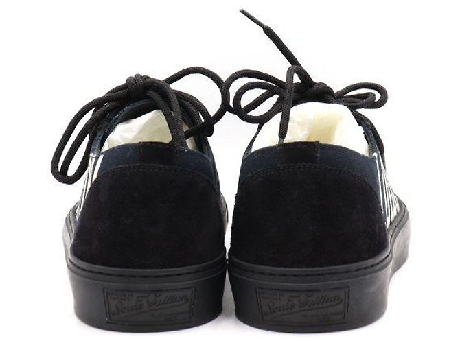 Louis Vuitton Sneakers da uomo in scamosciato nero e tela navy Tattoo Blu - vista 6