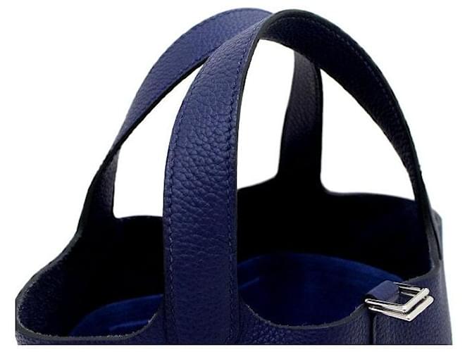 Hermès Borsa Tote Picotin Lock Blu - vista 10