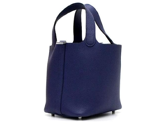 Hermès Borsa Tote Picotin Lock Blu - vista 4