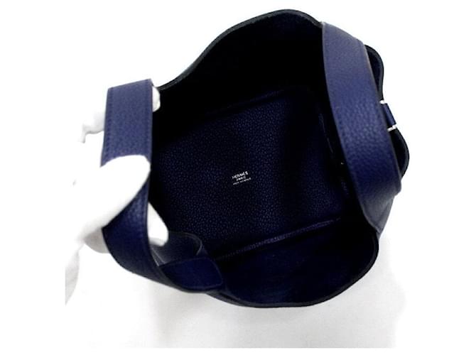Hermès Borsa Tote Picotin Lock Blu - vista 6