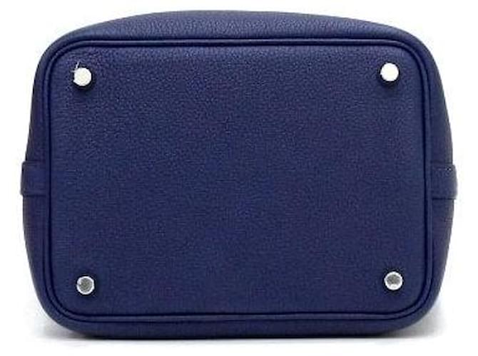Hermès Borsa Tote Picotin Lock Blu - vista 7