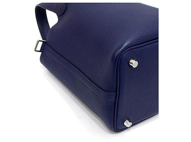 Hermès Borsa Tote Picotin Lock Blu - vista 8