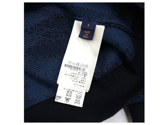 Louis Vuitton Cardigan in jacquard Damier Salt Blu - vista 7
