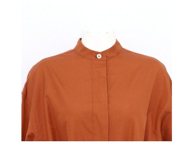 Marni Vestido de algodão marrom com faixa para mulher - vista 2