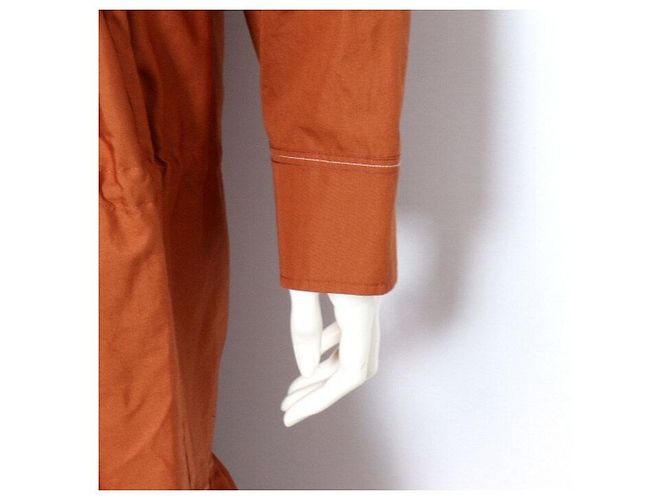 Marni Vestido de algodão marrom com faixa para mulher - vista 3