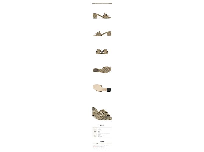 Gucci Sandali Slide GG Horsebit marrone camel - vista 2