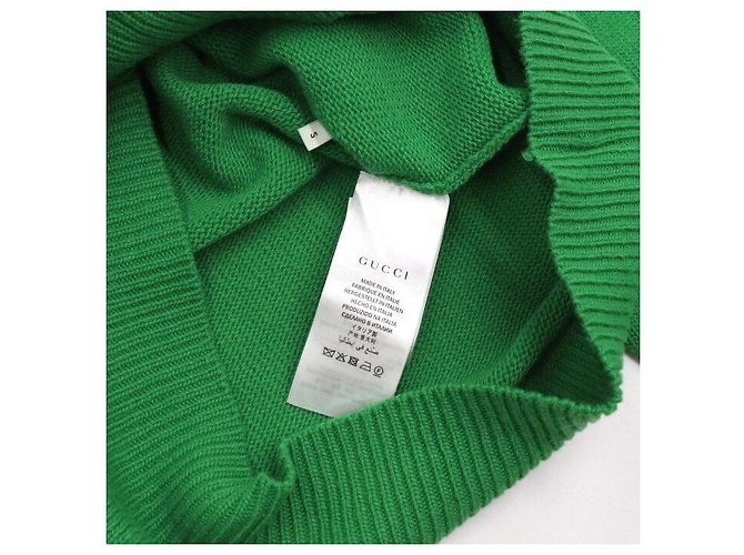 Gucci Langarm-Strick-T-Shirt Unisex Green UFO FUTURE Grün - Ansicht 6