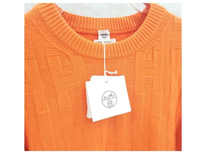Hermès Suéter de malha Laranja - vista 3