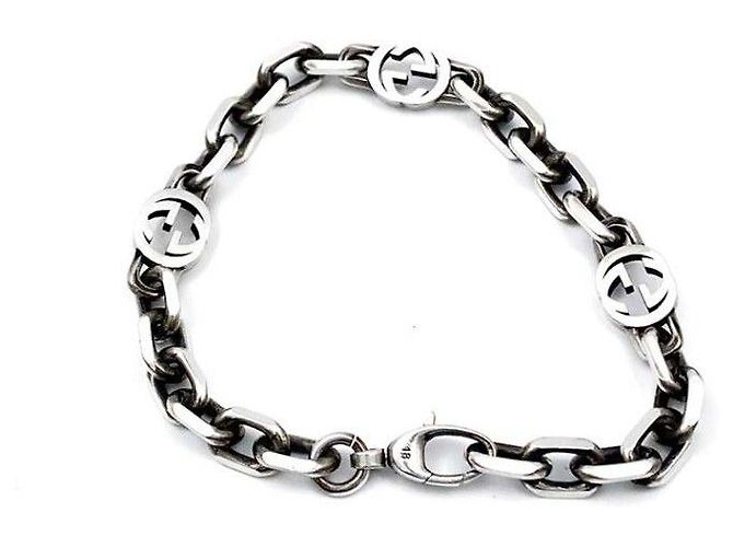 Gucci Armband mit ineinandergreifenden Silberketten - Ansicht 3