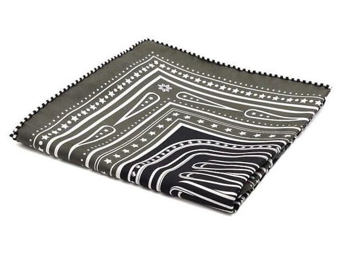 Hermès Grand Tralala Seidentuch Bandana Braun - Ansicht 2