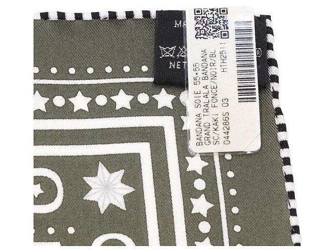 Hermès Grand Tralala Seidentuch Bandana Braun - Ansicht 6
