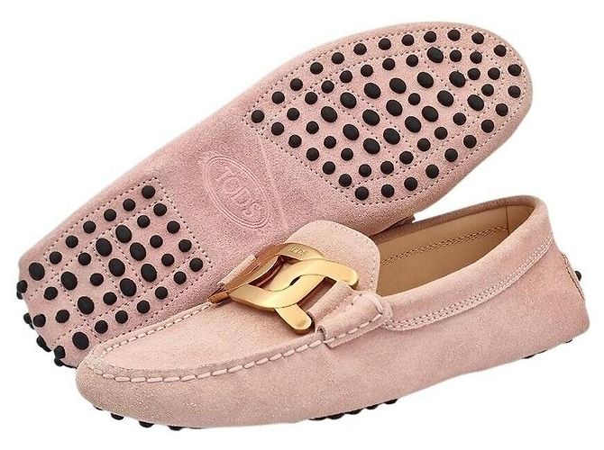 Tod's Wildleder-Fahrschuhe Pink - Ansicht 2