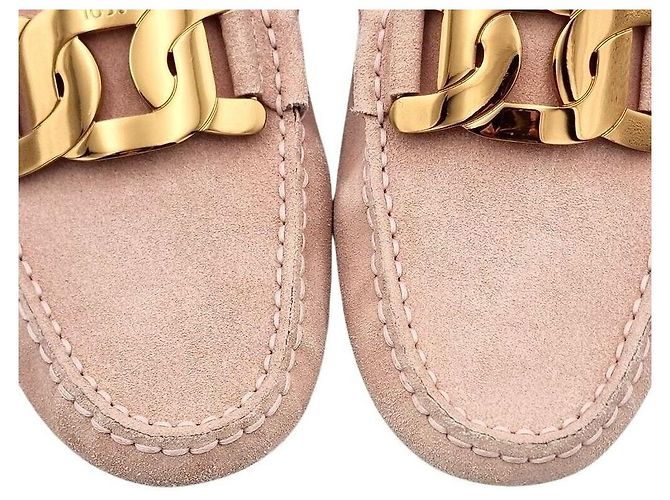 Tod's Wildleder-Fahrschuhe Pink - Ansicht 3