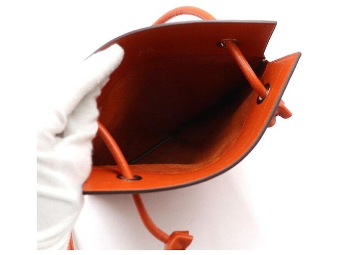 Hermès Borsa a tracolla mini Sakalyn Orange Swift Arancione - vista 5