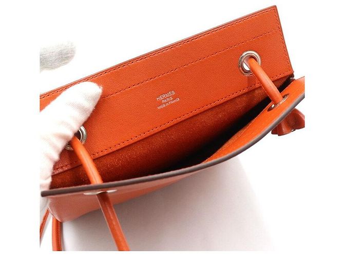 Hermès Borsa a tracolla mini Sakalyn Orange Swift Arancione - vista 6