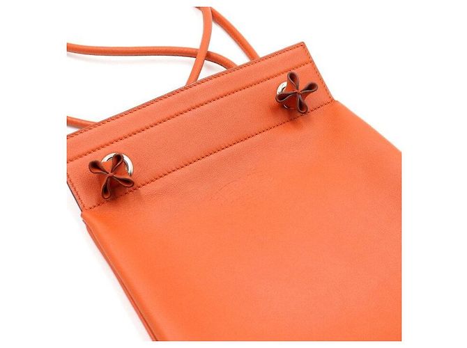 Hermès Borsa a tracolla mini Sakalyn Orange Swift Arancione - vista 8