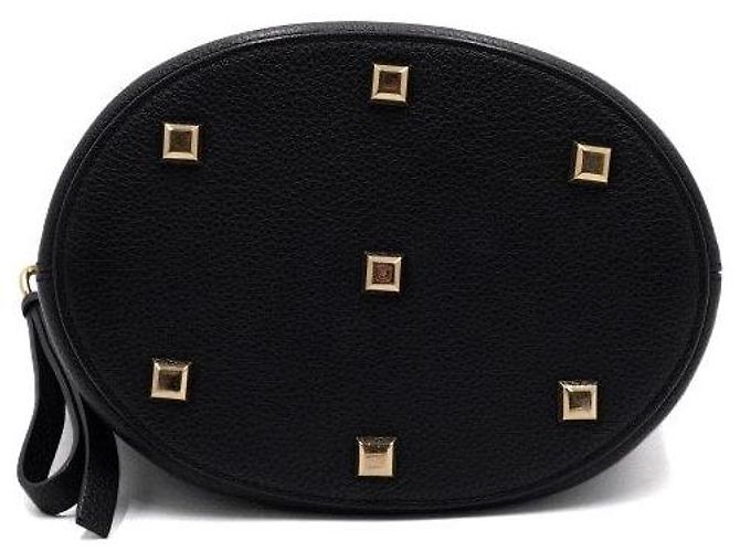 Salvatore Ferragamo Borsa a secchiello Studio in pelle granulata nera, borsa a tracolla Nero - vista 6