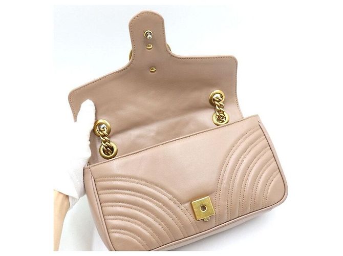 Marmont Gucci Matelassé Chevron Schultertasche mit Goldkette - Ansicht 6