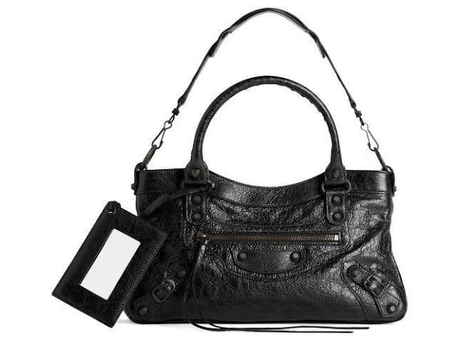 Balenciaga Le City First Bag com detalhes em latão Preto - vista 4