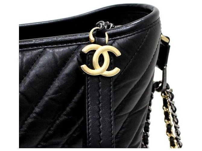 Gabrielle Chanel Hobo Schultertasche Schwarz - Ansicht 10