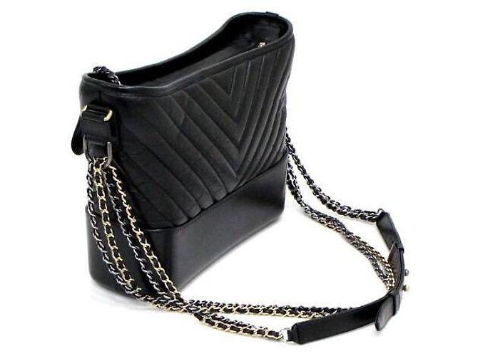 Gabrielle Chanel Hobo Schultertasche Schwarz - Ansicht 12