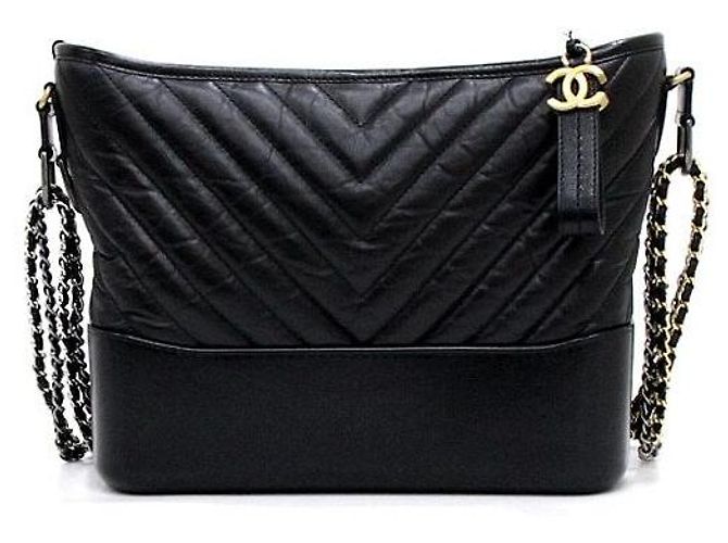 Gabrielle Chanel Hobo Schultertasche Schwarz - Ansicht 2