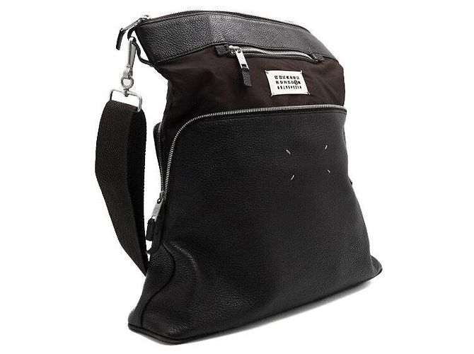 Maison Martin Margiela Bolsa de ombro e bolsa transversal em couro marrom - vista 3