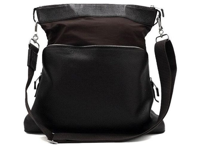 Maison Martin Margiela Bolsa de ombro e bolsa transversal em couro marrom - vista 4