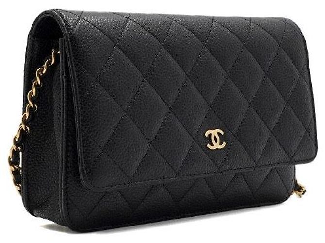 Chanel Borsa a tracolla e crossbody con catena CC dorata Nero - vista 3