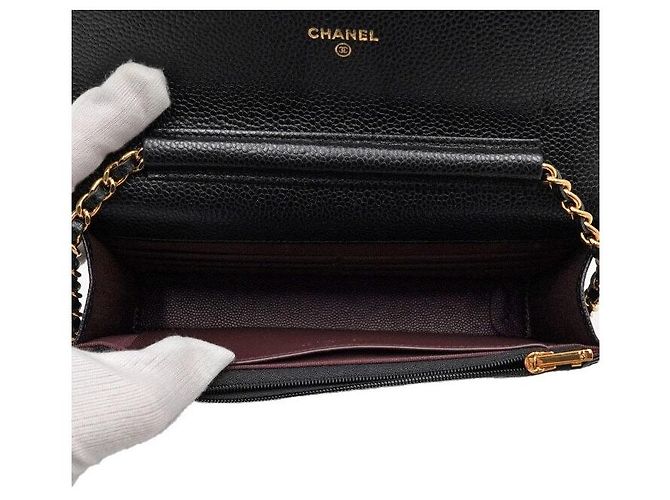Chanel Borsa a tracolla e crossbody con catena CC dorata Nero - vista 5
