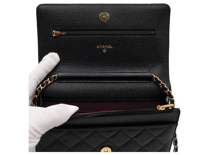 Chanel Borsa a tracolla e crossbody con catena CC dorata Nero - vista 6