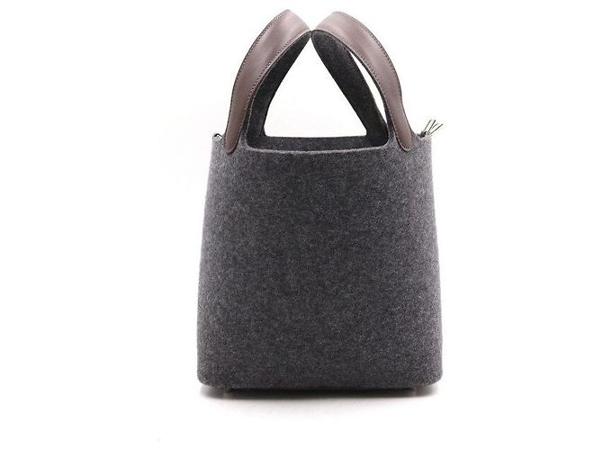 Hermès Lock Picotin Felt Bo Swift Grismon Havana Tote and Shoulder Bag Multiple colors - view 5