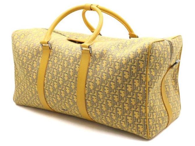 Dior Borsa Duffle Lingot in jacquard Oblique giallo - vista 2