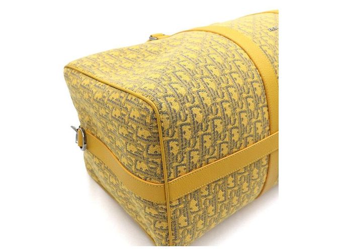 Dior Borsa Duffle Lingot in jacquard Oblique giallo - vista 9