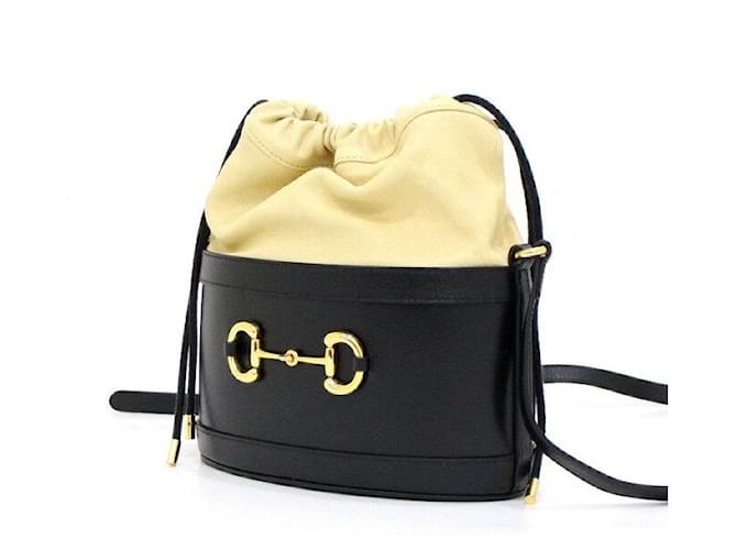 Gucci Borsa a secchiello e a tracolla Horsebit Nero - vista 2