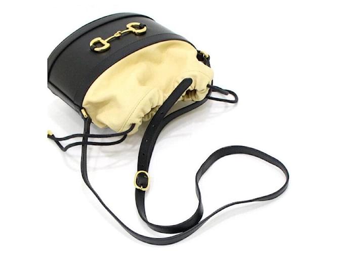 Gucci Borsa a secchiello e a tracolla Horsebit Nero - vista 9