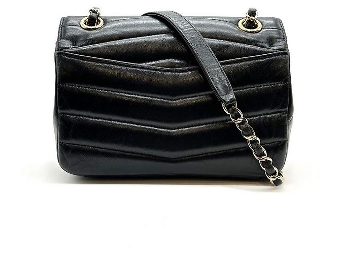 Chanel Chevron Classic Mini Tasche Schwarz - Ansicht 8