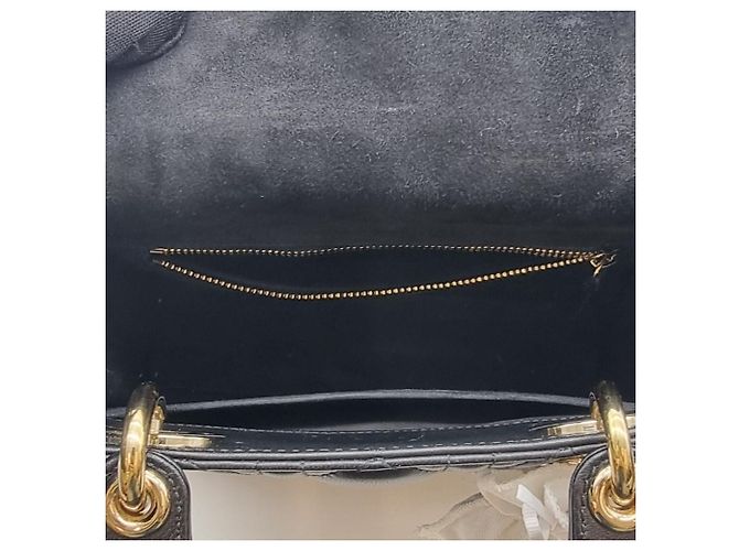 Dior Lady Lammfell-Tote-Bag Schwarz - Ansicht 11