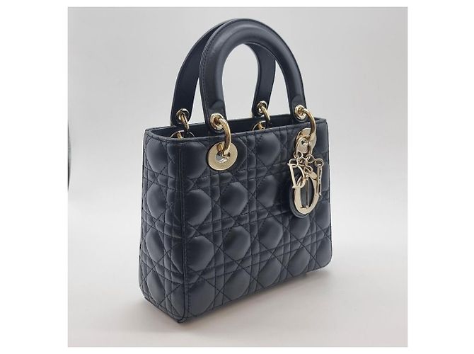Dior Lady Lammfell-Tote-Bag Schwarz - Ansicht 6