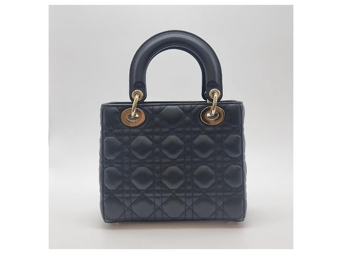 Dior Lady Lammfell-Tote-Bag Schwarz - Ansicht 9